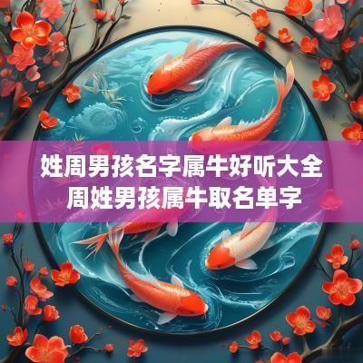 姓周男孩名字属牛好听大全 周姓男孩属牛取名单字