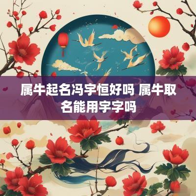 属牛起名冯宇恒好吗 属牛取名能用宇字吗
