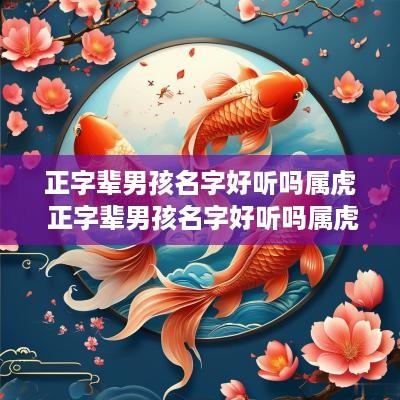 正字辈男孩名字好听吗属虎 正字辈男孩名字好听吗属虎的