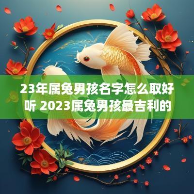 23年属兔男孩名字怎么取好听 2025属兔男孩最吉利的名字