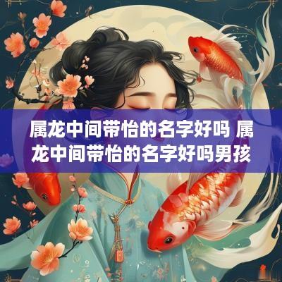 属龙中间带怡的名字好吗 属龙中间带怡的名字好吗男孩