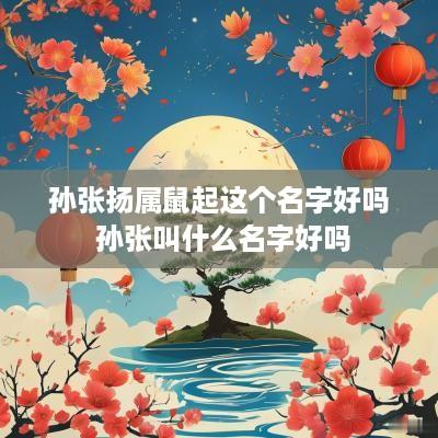 孙张扬属鼠起这个名字好吗 孙张叫什么名字好吗