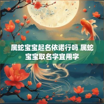 属蛇宝宝起名依诺行吗 属蛇宝宝取名字宜用字