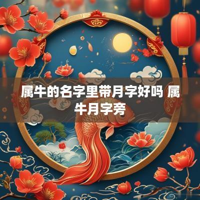 属牛的名字里带月字好吗 属牛月字旁