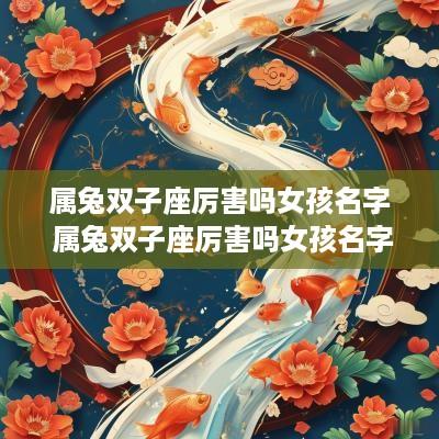 属兔双子座厉害吗女孩名字 属兔双子座厉害吗女孩名字大全