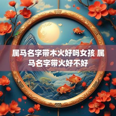 属马名字带木火好吗女孩 属马名字带火好不好