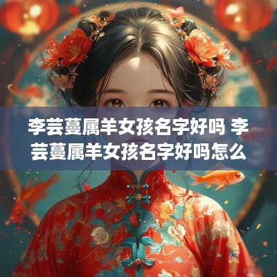 李芸蔓属羊女孩名字好吗 李芸蔓属羊女孩名字好吗怎么取