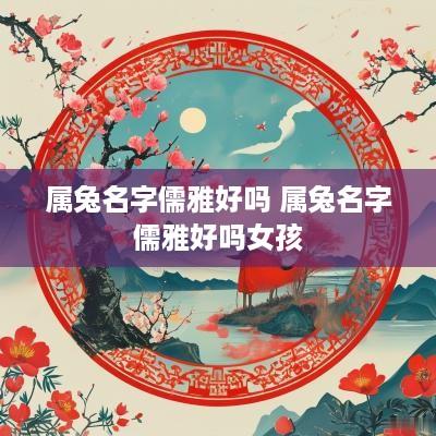 属兔名字儒雅好吗 属兔名字儒雅好吗女孩