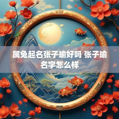 属兔起名张子瑜好吗 张子瑜名字怎么样