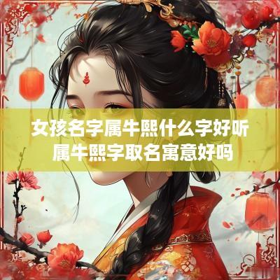 女孩名字属牛熙什么字好听 属牛熙字取名寓意好吗