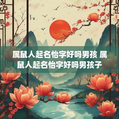 属鼠人起名怡字好吗男孩 属鼠人起名怡字好吗男孩子