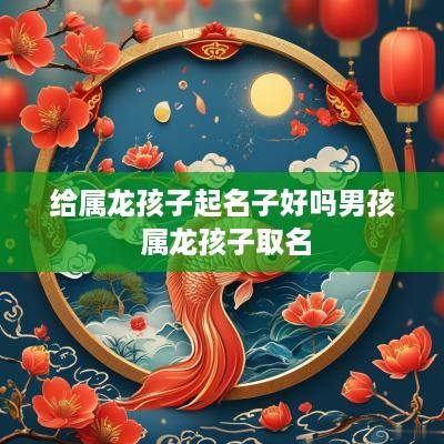 给属龙孩子起名子好吗男孩 属龙孩子取名