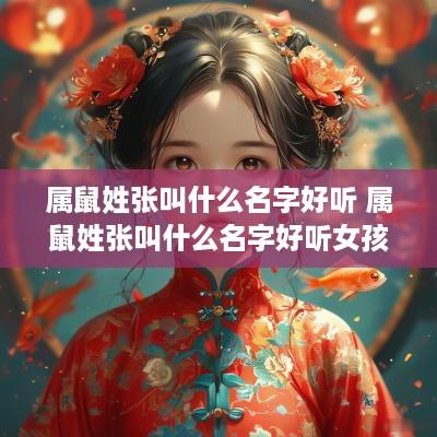 属鼠姓张叫什么名字好听 属鼠姓张叫什么名字好听女孩
