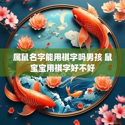 属鼠名字能用祺字吗男孩 鼠宝宝用祺字好不好