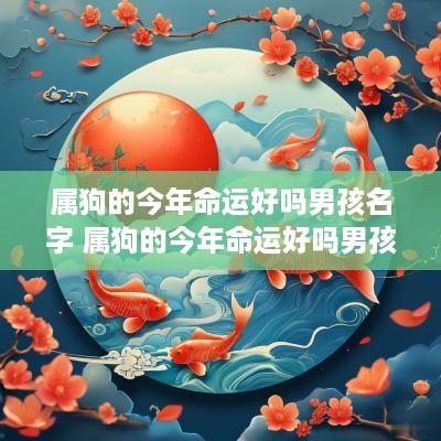 属狗的今年命运好吗男孩名字 属狗的今年命运好吗男孩名字叫什么 属狗的今年命运好吗男孩名字 属狗的今年命运好吗男孩名字叫什么