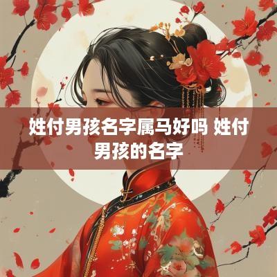 姓付男孩名字属马好吗 姓付男孩的名字