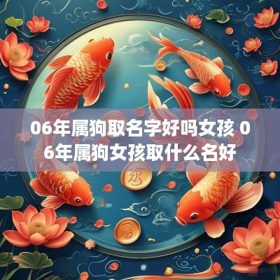 06年属狗取名字好吗女孩 06年属狗女孩取什么名好