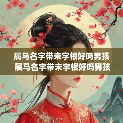 属马名字带未字根好吗男孩 属马名字带未字根好吗男孩子