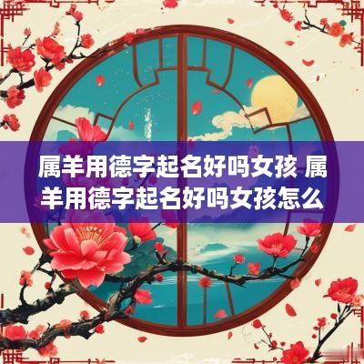 属羊用德字起名好吗女孩 属羊用德字起名好吗女孩怎么取