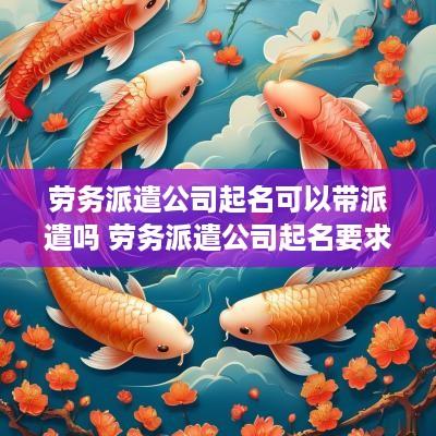 劳务派遣公司起名可以带派遣吗 劳务派遣公司起名要求