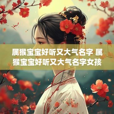 属猴宝宝好听又大气名字 属猴宝宝好听又大气名字女孩