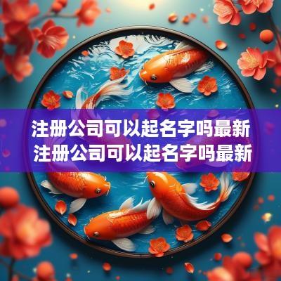 注册公司可以起名字吗最新 注册公司可以起名字吗最新规定