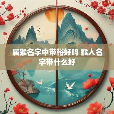 属猴名字中带裕好吗 猴人名字带什么好