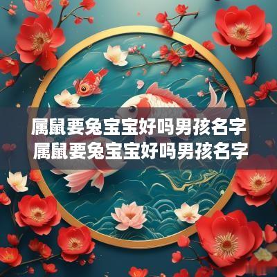 属鼠要兔宝宝好吗男孩名字 属鼠要兔宝宝好吗男孩名字大全