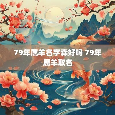79年属羊名字森好吗 79年属羊取名