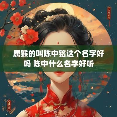 属猴的叫陈中铭这个名字好吗 陈中什么名字好听