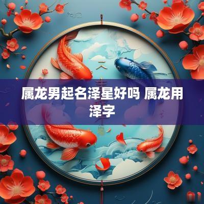 属龙男起名泽星好吗 属龙用泽字 属龙男起名泽星好吗 属龙用泽字