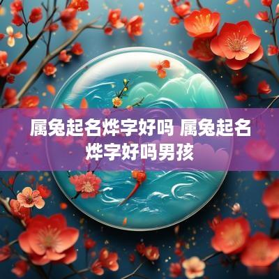 属兔起名烨字好吗 属兔起名烨字好吗男孩