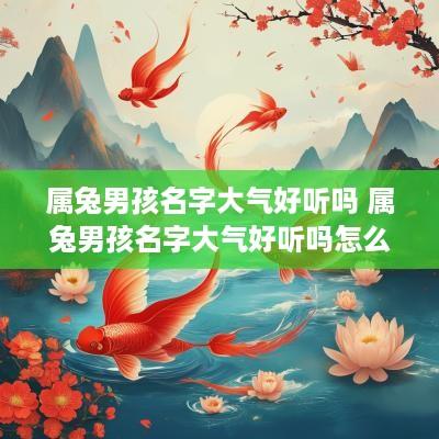 属兔男孩名字大气好听吗 属兔男孩名字大气好听吗怎么取
