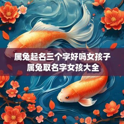 属兔起名三个字好吗女孩子 属兔取名字女孩大全