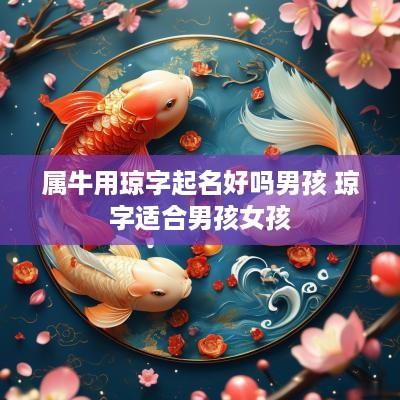 属牛用琼字起名好吗男孩 琼字适合男孩女孩