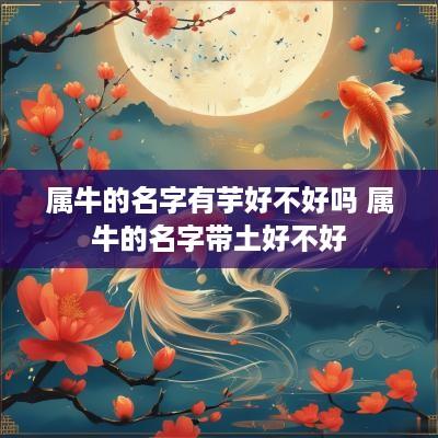 属牛的名字有芋好不好吗 属牛的名字带土好不好