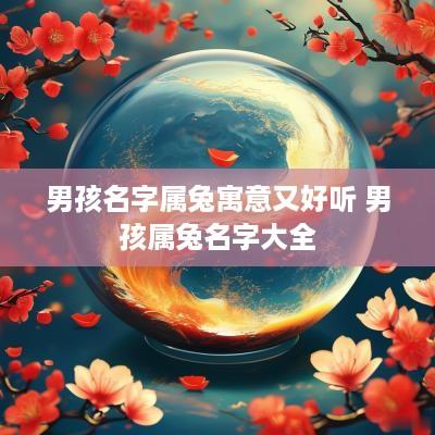 男孩名字属兔寓意又好听 男孩属兔名字大全