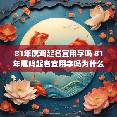 81年属鸡起名宜用字吗 81年属鸡起名宜用字吗为什么
