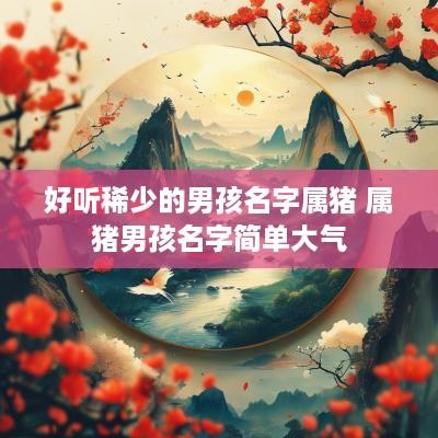 好听稀少的男孩名字属猪 属猪男孩名字简单大气