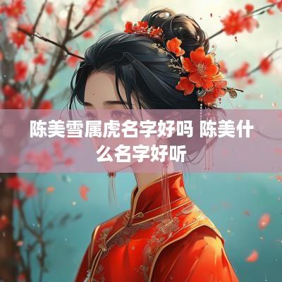 陈美雪属虎名字好吗 陈美什么名字好听