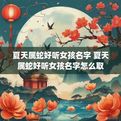 夏天属蛇好听女孩名字 夏天属蛇好听女孩名字怎么取