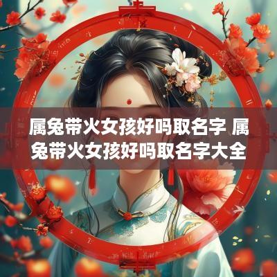 属兔带火女孩好吗取名字 属兔带火女孩好吗取名字大全