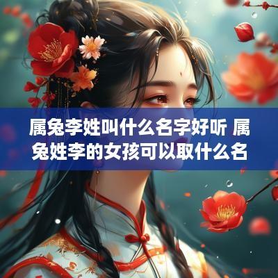 属兔李姓叫什么名字好听 属兔姓李的女孩可以取什么名字