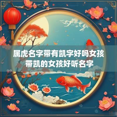 属虎名字带有凯字好吗女孩 带凯的女孩好听名字