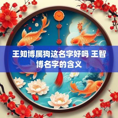 王知博属狗这名字好吗 王智博名字的含义