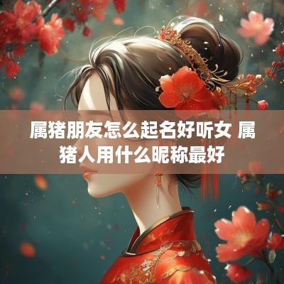 属猪朋友怎么起名好听女 属猪人用什么昵称最好