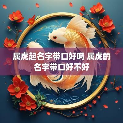 属虎起名字带口好吗 属虎的名字带口好不好