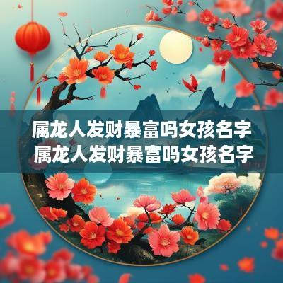 属龙人发财暴富吗女孩名字 属龙人发财暴富吗女孩名字叫什么