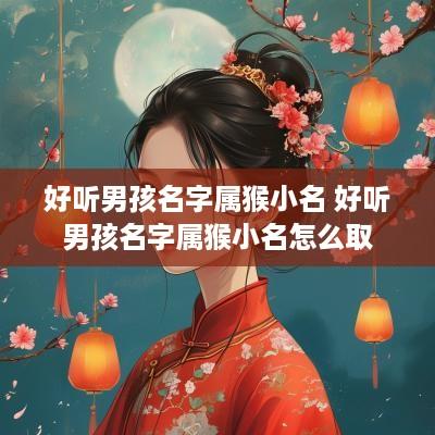 好听男孩名字属猴小名 好听男孩名字属猴小名怎么取