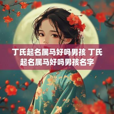 丁氏起名属马好吗男孩 丁氏起名属马好吗男孩名字